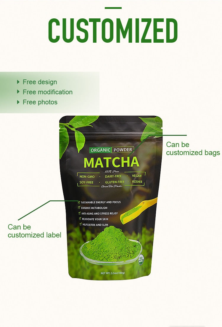 Oraginc Matcha Powder Organic Matcha Green-Tea Powder 100% Organic Slimming Products For Dessert Pastry Ice Cream Baking