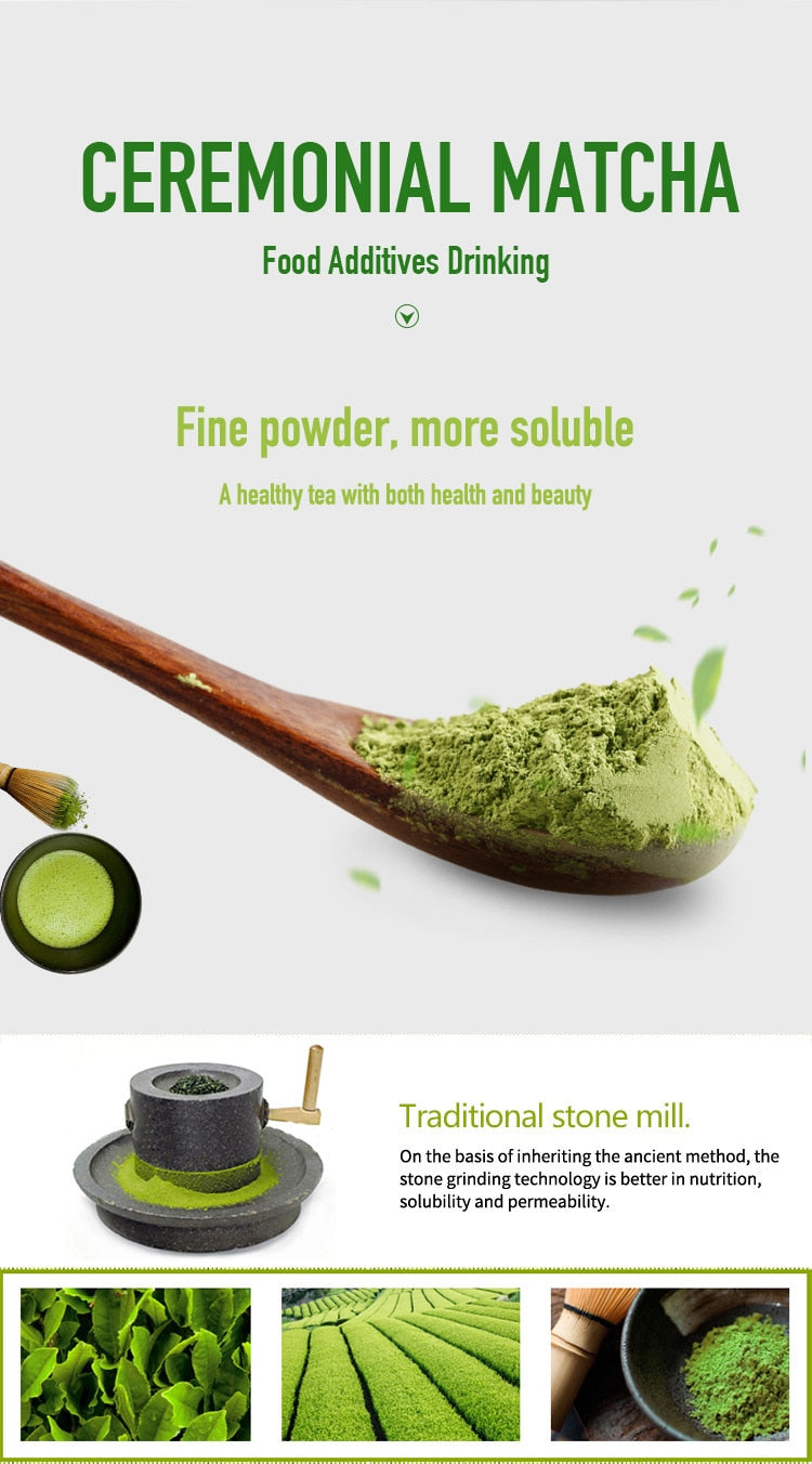 Oraginc Matcha Powder Organic Matcha Green-Tea Powder 100% Organic Slimming Products For Dessert Pastry Ice Cream Baking